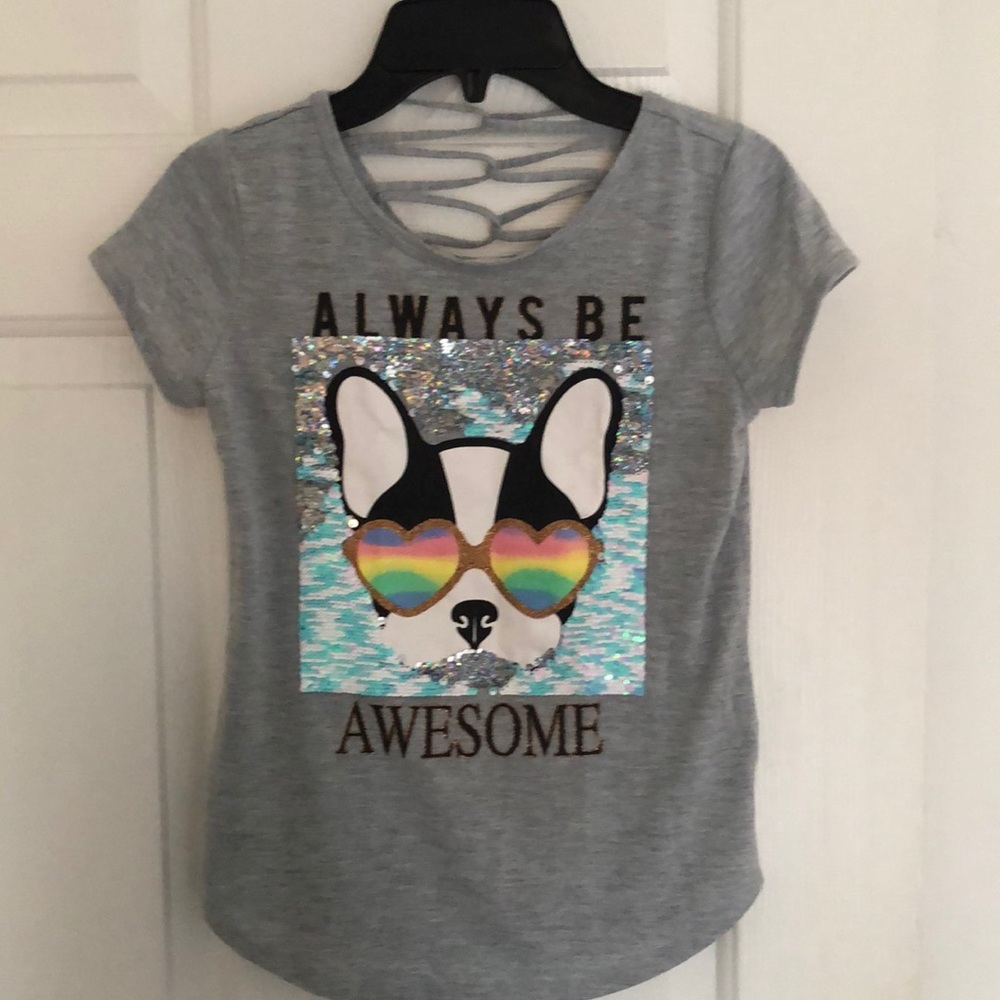 Flip sequence shirt with Boston Terrier